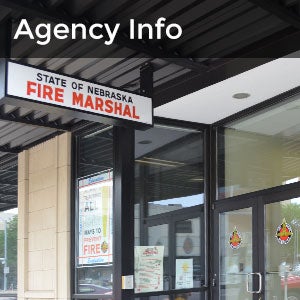 agency info picture of front of State Fire Marshal building with sign