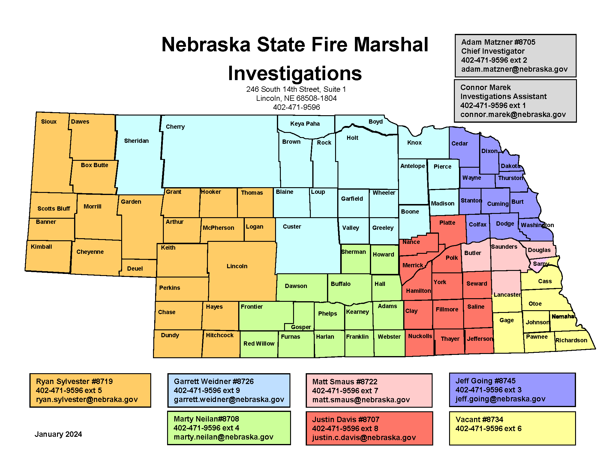 Investigation Areas Map